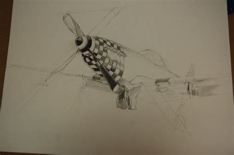 P-51 Mustang Sketch WIP . by HelenPacholewski on DeviantArt