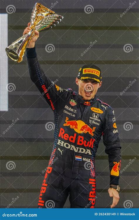 Smiling Max Verstappen after Winning Formula 1 Abu Dhabi Grand Prix ...