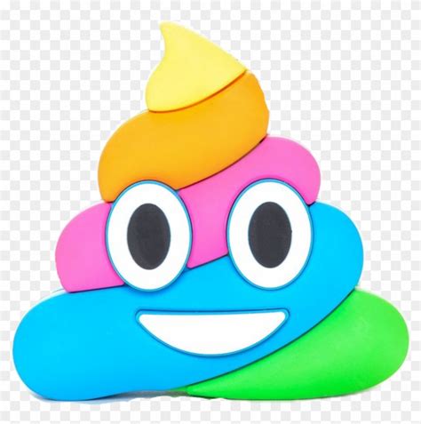 Pile Of Poo Emoji Feces Rainbow Smile - Rainbow Poop Emoji Png ...