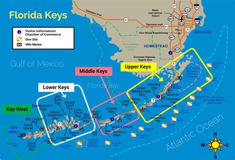 a map of florida keys showing the locations