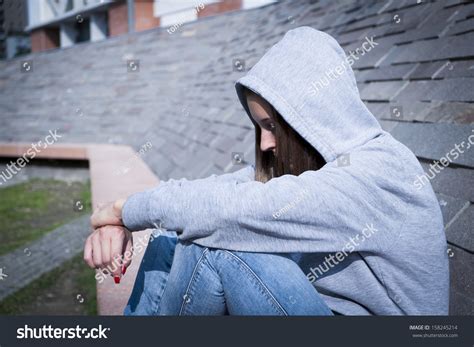 Portrait Sad Lonely Young Girl Stock Photo 158245214 | Shutterstock