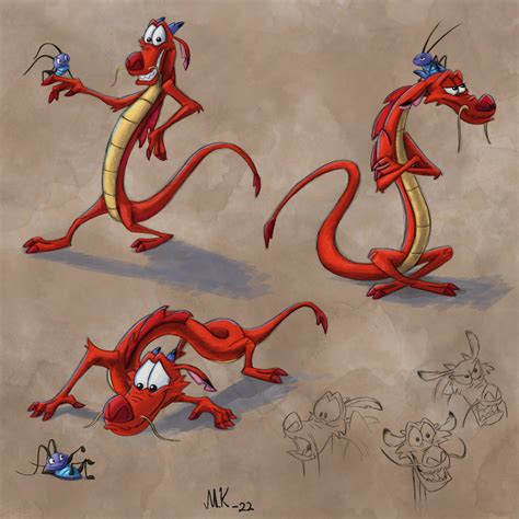 ArtStation - Mushu from Mulan