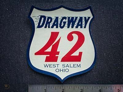 DRAGWAY 42 OHIO - Vintage Racing 1960's Water Decal | #76101575