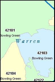 BOWLING GREEN Kentucky, KY ZIP Code Map Downloads