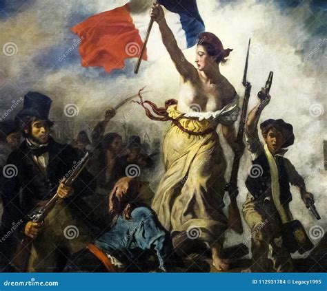 The Louvre - Eugene Delacroix Liberty Leading the People Editorial ...