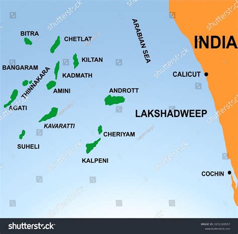 Lakshadweep Islands On Political Map Of India Lakshadweep Location ...