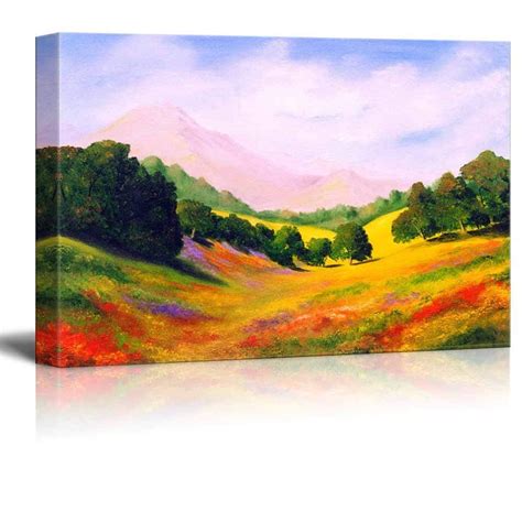 Canvas Prints Wall Art - Beautiful Scenery/Landscape Spring Valley in ...