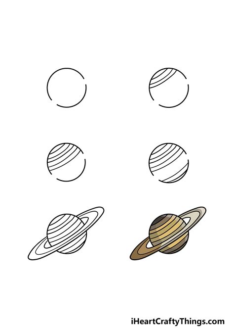 How to Draw Saturn Step by Step - Benner Hipen1936