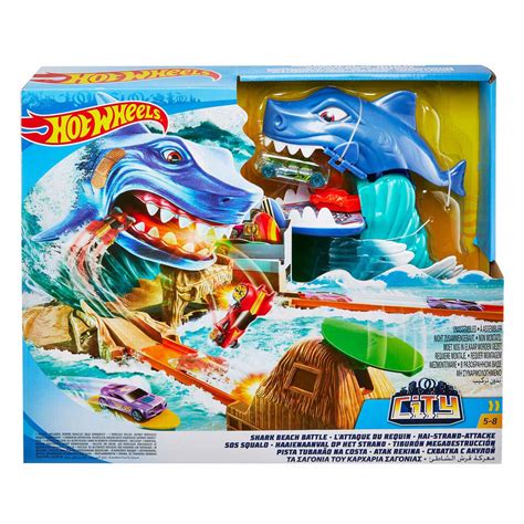 Hot Wheels City Shark Launcher Car Vehicle Playset (2 Pieces ...