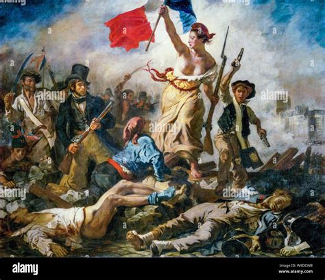 Eugène Delacroix, Liberty Leading the People, French revolution ...