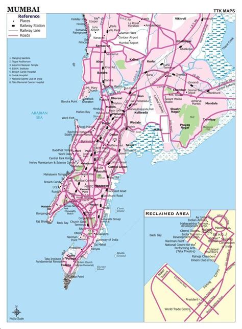 Mumbai road map - Road map of Mumbai (Maharashtra - India)