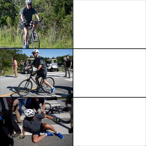 Biden Falls Off Bike - Meme Template