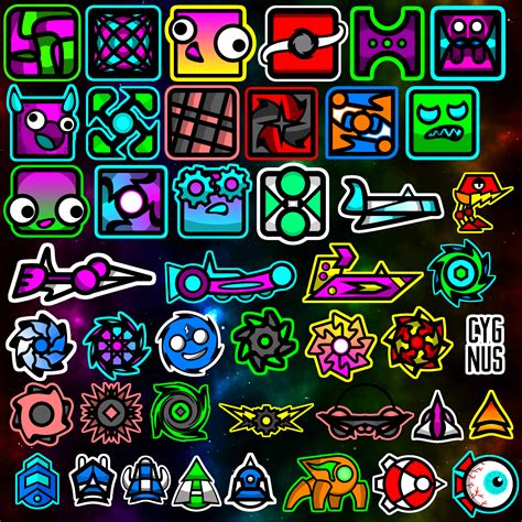 All of the icons I've ever made. (Most are bad) : r/geometrydash