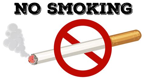 No smoking sign with text and picture 430387 Vector Art at Vecteezy