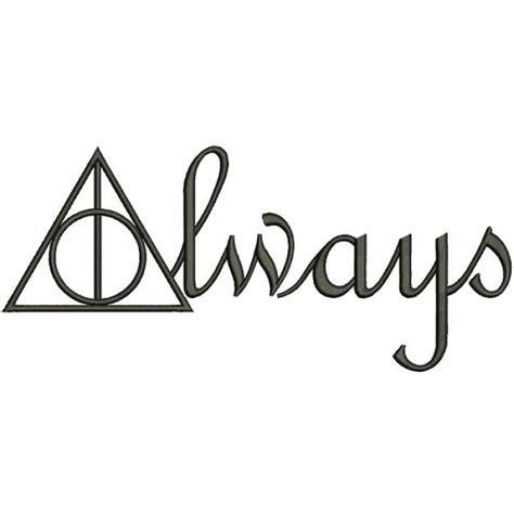 Always Deathly Hallows from Harry Potter Filled Machine Embroidery ...