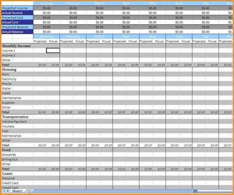 monthly bills spreadsheet template excel 2 — excelxo.com