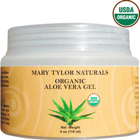 Organic Aloe Vera Gel, USDA Certified 4 oz by Mary Tylor Naturals ...