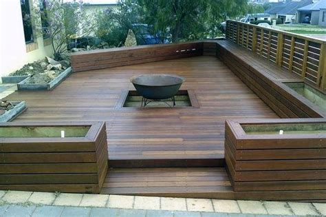 Top 50 Best Deck Fire Pit Ideas - Wood Safe Designs