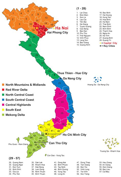 Map of regions of Vietnam - Vietnam, Destination and Travel Tips | Amo ...