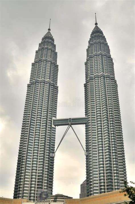 Top Of Petronas Twin Towers. Aerial View Of Kuala Lumpur Downtown ...