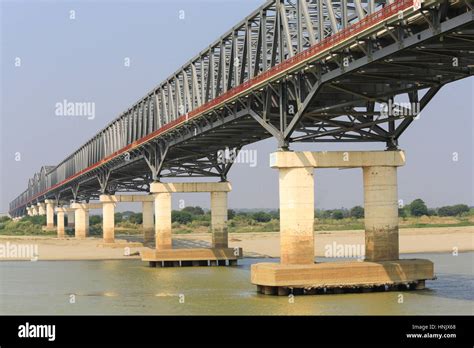 Ayeyarwady Bridge over the Irrawaddy River, Magway Region, Myanmar ...