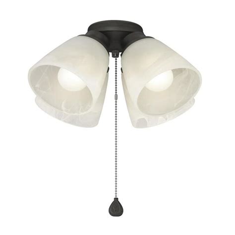 Harbor Breeze 4-Light Matte Black Incandescent Ceiling Fan Light Kit at ...