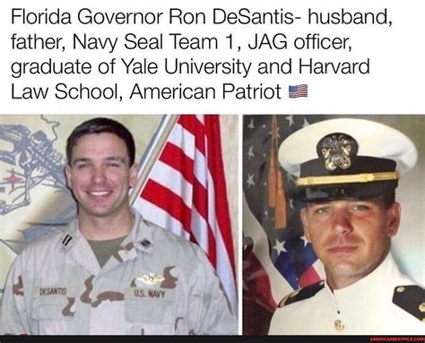 Florida Governor Ron DeSantis- husband, father, Navy Seal Team 1, JAG ...