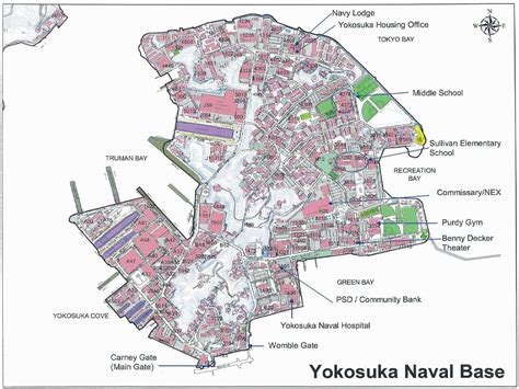 Explore Yokosuka Naval Base with this detailed map