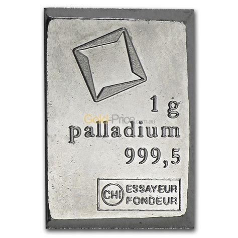 Palladium bar price comparison: Buy 1 gram palladium