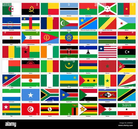 Set of flags of all African countries Stock Vector Art & Illustration ...