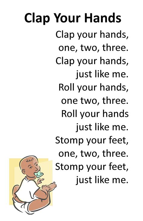 Itty Bitty Rhyme: Clap Your Hands | Classroom songs, School songs ...