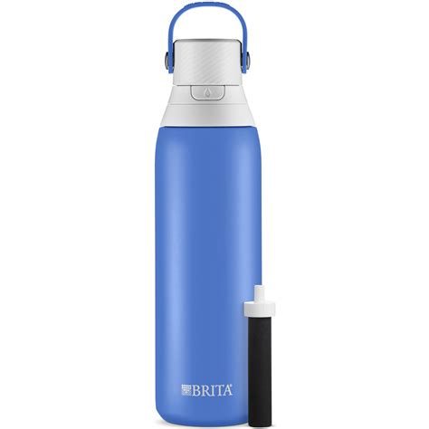 Brita 20 Ounce Premium Filtering Water Bottle with Filter - Double Wall ...