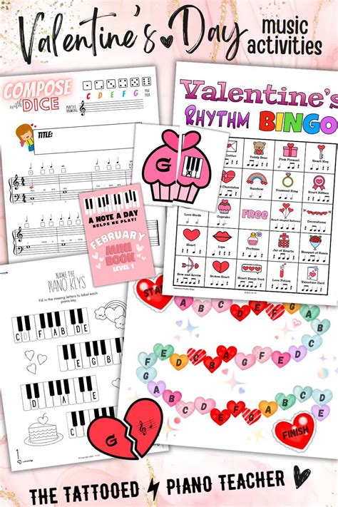 Valentine's Day Music Activities for February Fun [Free Heart Puzzles ...