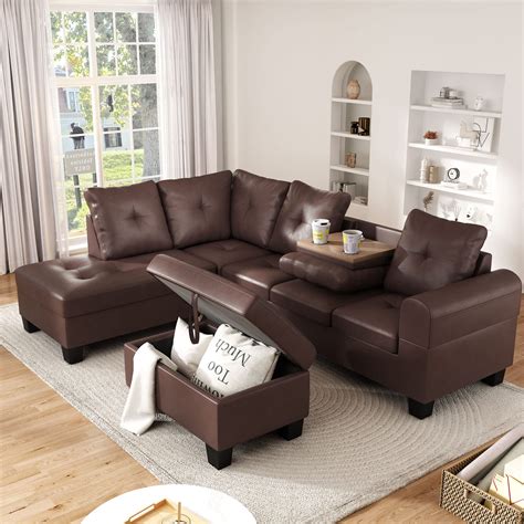 Living Room Ideas With Brown Sectional Couch | Bryont Blog