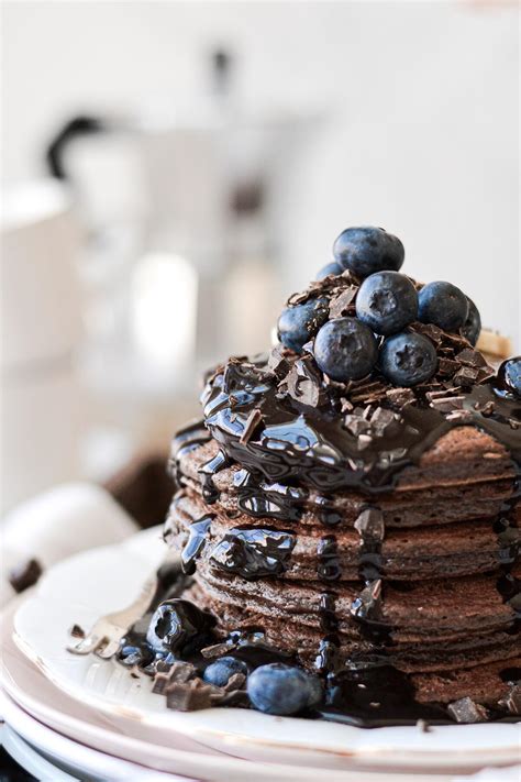 High Altitude Chocolate Pancakes with Homemade Chocolate Syrup - Curly ...