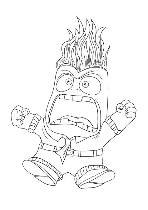 Anger Inside Out 2 Coloring Pages For Kids – NBKomputer