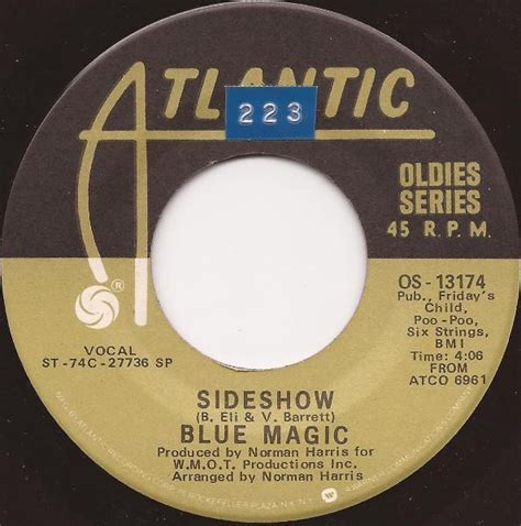 Blue Magic – Sideshow / Stop To Start (SRC - Specialty Records Pressing ...