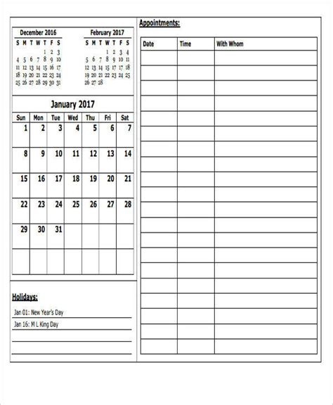 FREE 38+ Calendar Templates in PDF | MS Word