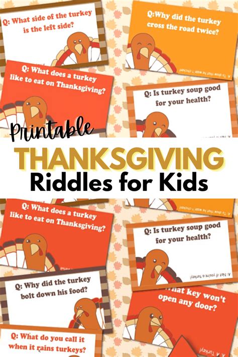 Printable Thanksgiving Riddles For Kids - Wondermom Wannabe