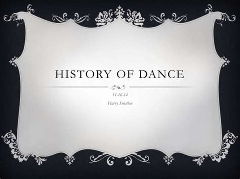 History of dance