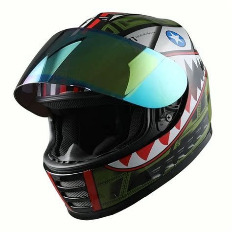 WOW Motorcycle Full Face Helmet Street Bike BMX MX Youth Kids HKY-B15 ...