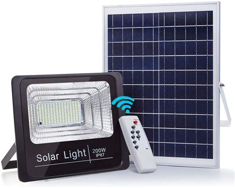 200W Solar Powered Street Flood Lights, 392 LEDs 10200 LM Outdoor ...