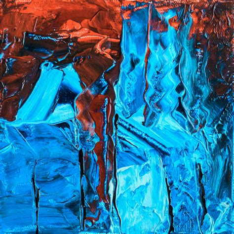 Blue and Red Abstract Painting · Free Stock Photo