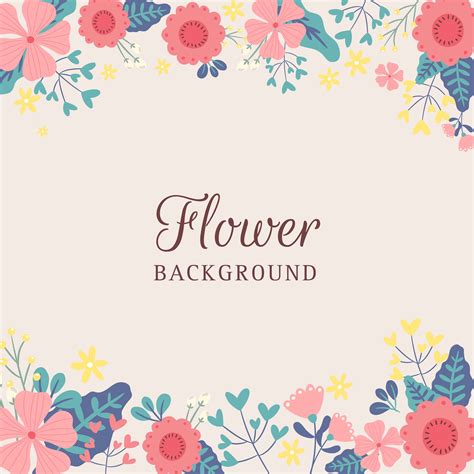 Hand drawn Spring Flower Border Background - Vector Illustration 622294 ...