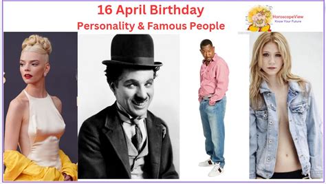 People Born On April 16 - Famous Birthdays On 16th April