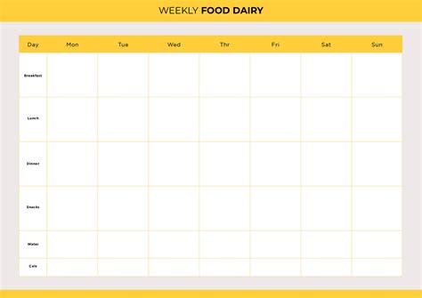 Food Journal Template - 10 Free PDF Printables | Printablee