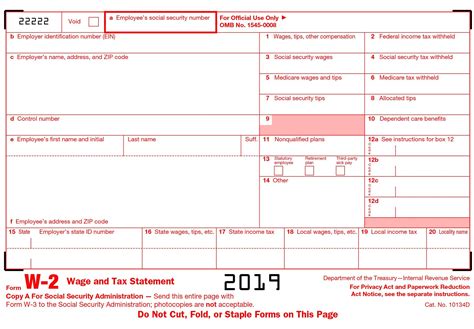 Free Fillable And Printable W2 - PRINTABLE TEMPLATES