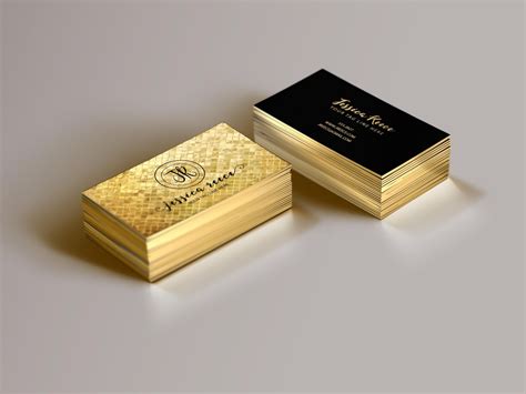 Gold Foil Business Card Template | Business Card Templates ~ Creative ...