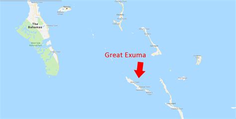 Exuma Map | Great Exuma Bahamas Snorkling Kiteboarding