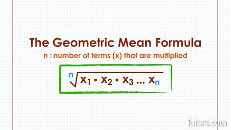 Geometric Mean (Video) - How To Find, Formula, & Definition